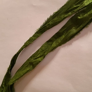 bright green ribbon, sari silk, sari silk ribbon, light and bright green mix, wet felting