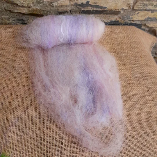 Pastel Pink and Purple Mini Carded Art Batt 15g