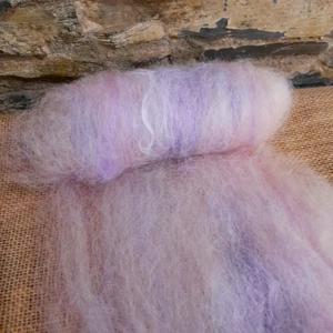 Pastel Pink and Purple Mini Carded Art Batt 15g