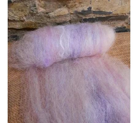 Pastel Pink and Purple Mini Carded Art Batt 15g
