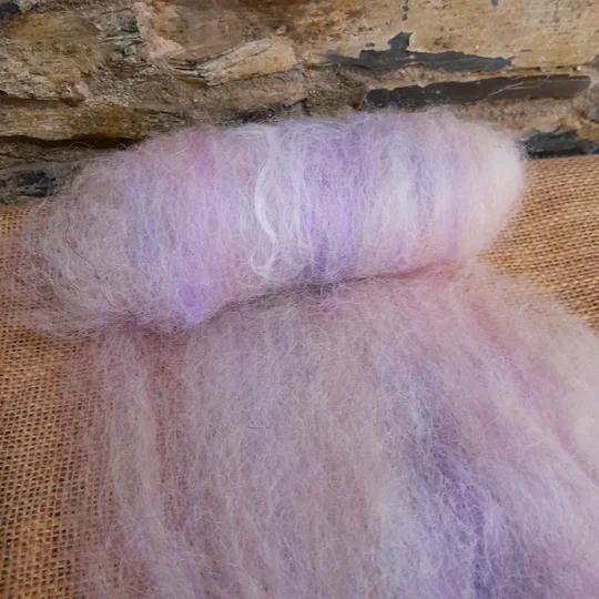 Pastel Pink and Purple Mini Carded Art Batt 15g