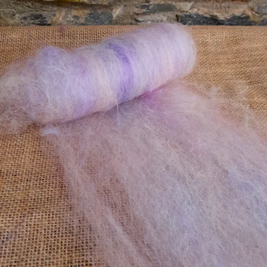 Pastel Pink and Purple Mini Carded Art Batt 15g