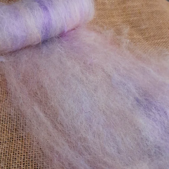 Pastel Pink and Purple Mini Carded Art Batt 15g