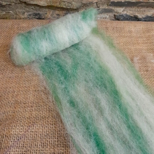 Mint Humbug - green and cream Mini Carded Art Batt 15g