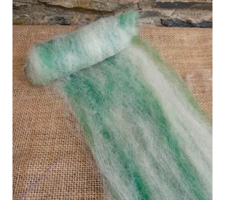 Mint Humbug - green and cream Mini Carded Art Batt 15g