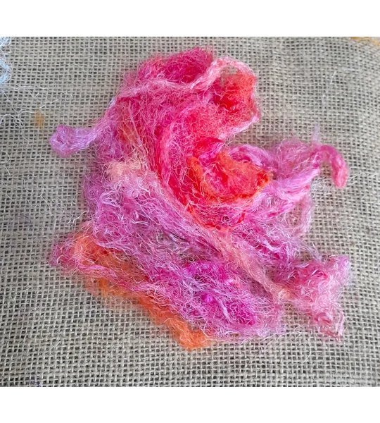 Throwster waste, undyed throwster waste, fiber for spinning, felting fiber, spinning fiber supply, eco friendly fiber, natural fiber for crafts, waste fiber for felting, art yarn fiber, sustainable textile materials