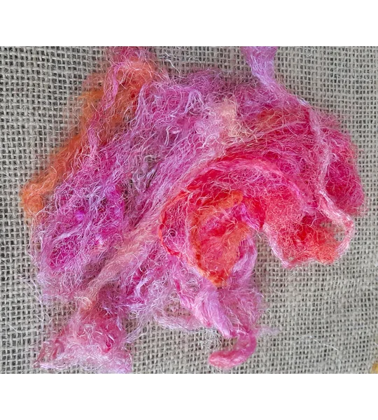 Throwster waste, undyed throwster waste, fiber for spinning, felting fiber, spinning fiber supply, eco friendly fiber, natural fiber for crafts, waste fiber for felting, art yarn fiber, sustainable textile materials