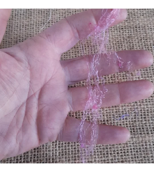 Silk Throwster Waste Hand Dyed in Pinks and Corals tones 10g