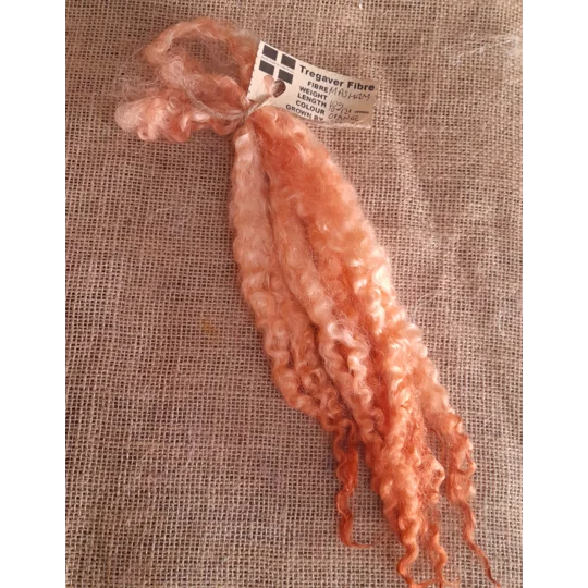 Orange Tangerine hand dyed 10g bunch Masham locks