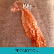 Orange hand dyed 10g bunch Masham locks