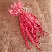 Raspberry pink/red  hand dyed 10g bunch teeswater locks