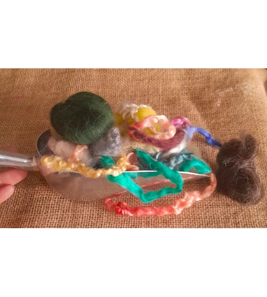 mystery scoop, surprise scoop, tops, wool, felting, weaving, spinning, carded wool