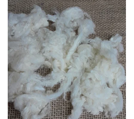Mulberry Silk Noil, 10g, perfect for wet felting