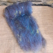 art batt, carded batt, batt with sparkles, sparkle batt, kintsugibatt, felting batt, batts, spinning, fibre art