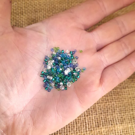 beading pack, seed beads, crafting beads, beading needle, needle holder, wire for beads