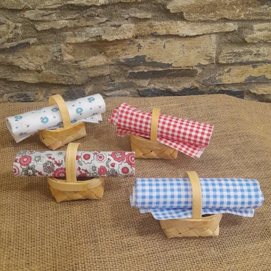 miniature tea set, tea for two set,miniature china tea cup, miniature plates, miniature picnic basket