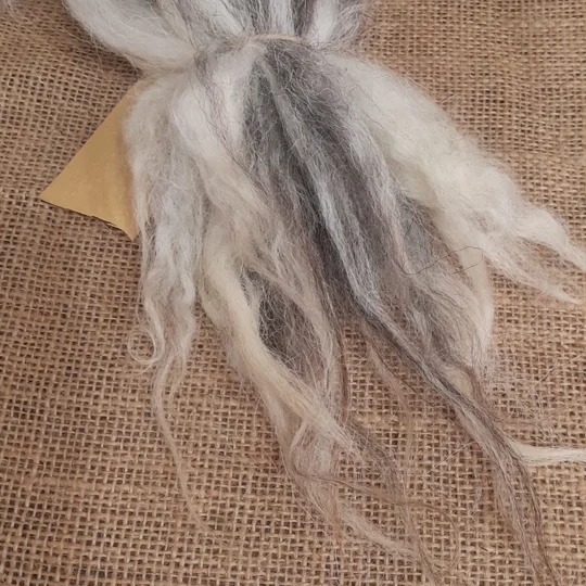 valais blacknose locks, herdwick locks, valais herdwock, wool locks, needle felting locks, needle felting supplies, wavy wool locks, wavy locks, wavy doll hair
