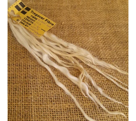 Budget Suri Alpaca locks, 10g, white, extreme length 12-16" some vm