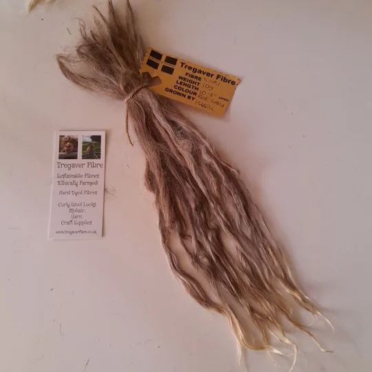 rose grey suri alpaca locks for doll hair