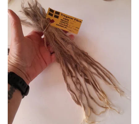 Suri Alpaca locks, 10g Light Ash (rose grey) long 10" staple, undyed washed premium doll hair fibre