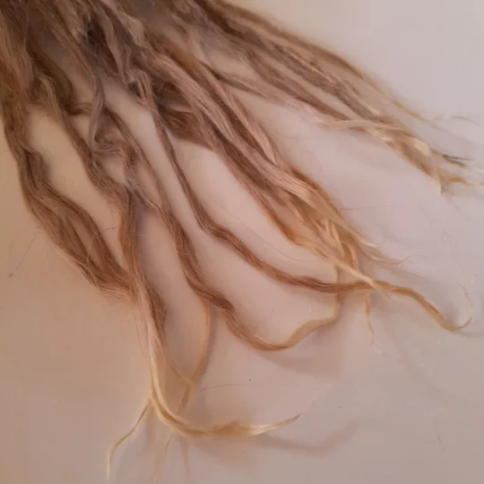 rose grey suri alpaca locks for wefts
