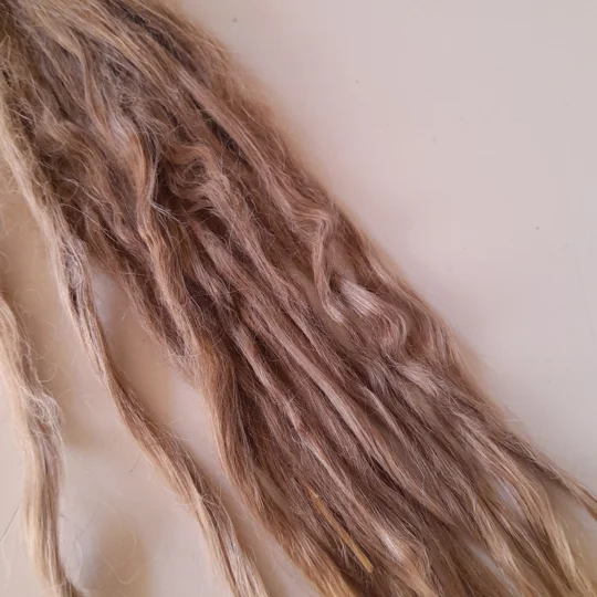 rose grey suri alpaca locks for wigs