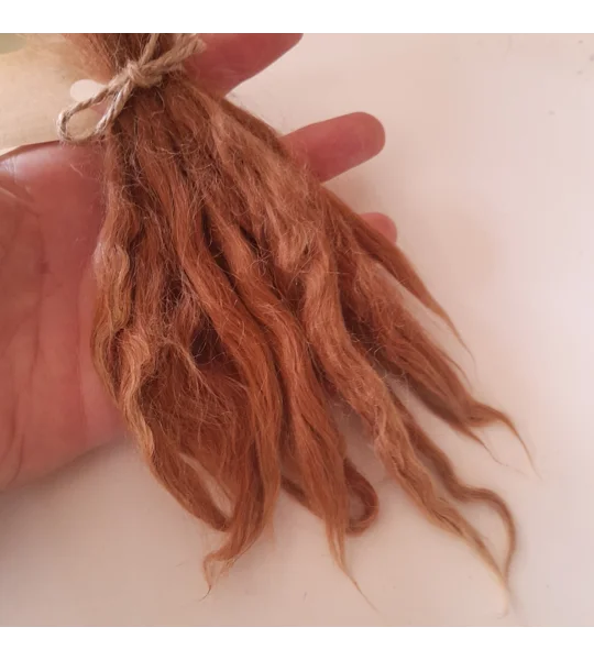 fawn suri alpaca locks for doll hair