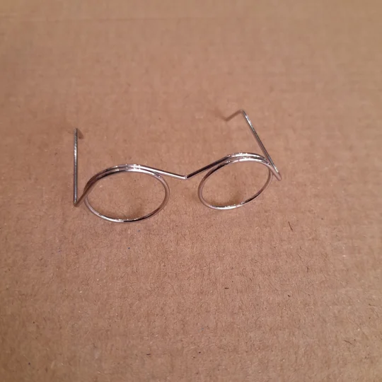 3cm wire glasses in silver