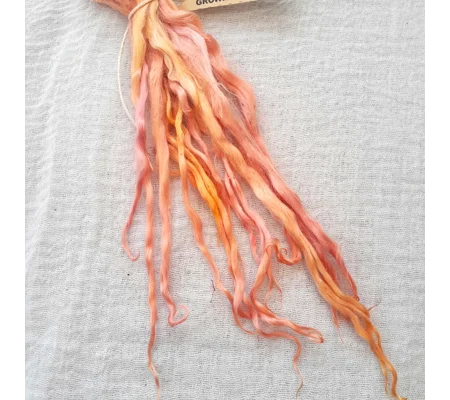 Suri Alpaca locks, 10g pink and golden peach mix premium doll hair fibre