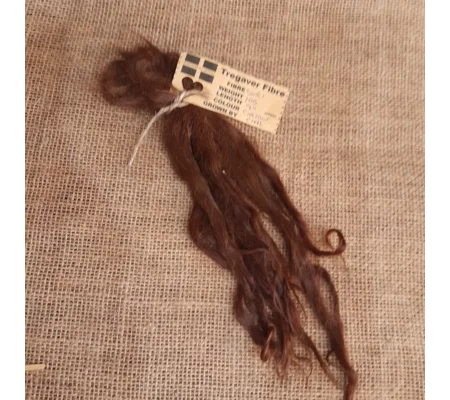 Suri Alpaca locks, 10g chestnut 9" undyed washed premium doll hair fibre
