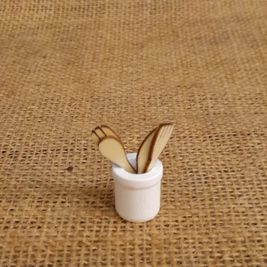 Miniature wood rolling pin for diaoramas, props for photography etc