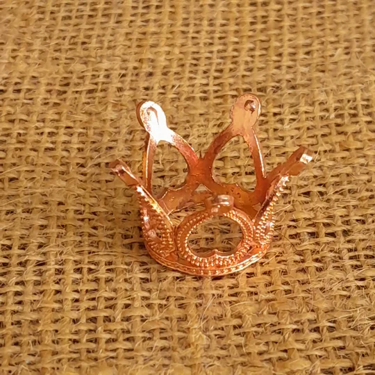 Miniature Metal Crown, silver or gold, rose gold 3cm