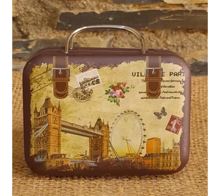 Miniature metal suitcase for diaoramas, props for photography etc