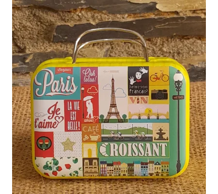 Miniature metal suitcase for diaoramas, props for photography etc