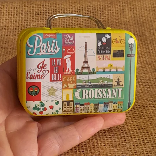 Miniature metal suitcase for diaoramas, props for photography etc