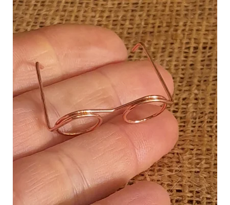 Miniature wire glasses Rose Gold colour
