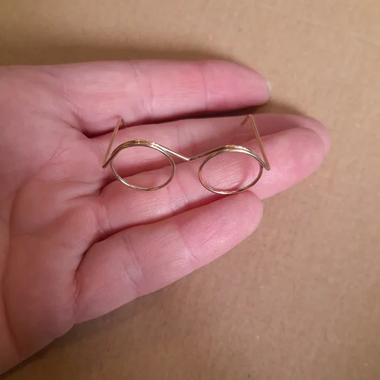 gold wire glasses 4.1cm