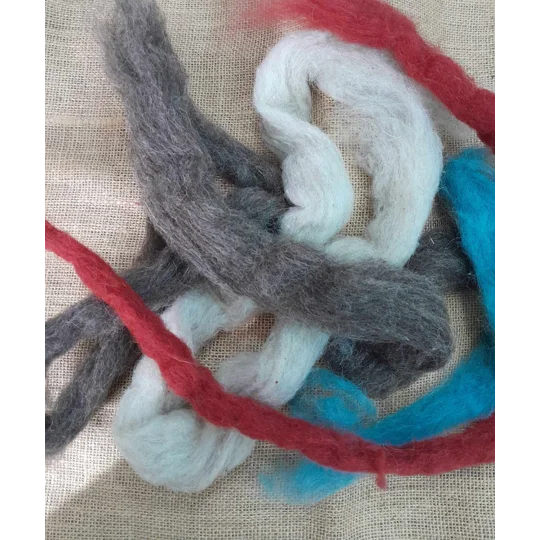 Lucky Dip Bulk Carded Mix of different fibre 100g - wool, mohair & alpaca mix, for weaving, felting