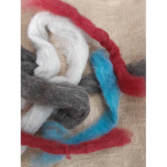 Lucky Dip Bulk Carded Mix of different fibre 100g - wool, mohair & alpaca mix, for weaving, felting