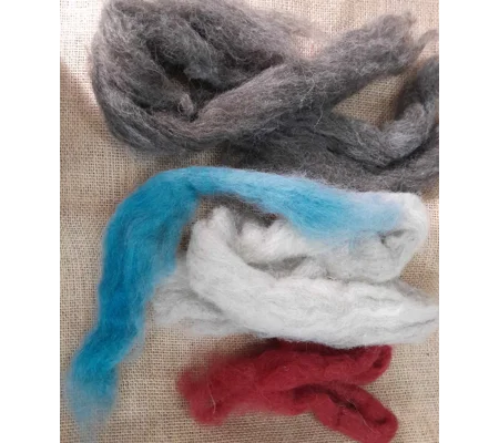 Lucky Dip Bulk Carded Mix of different fibre 100g - wool, mohair & alpaca mix, for weaving, felting