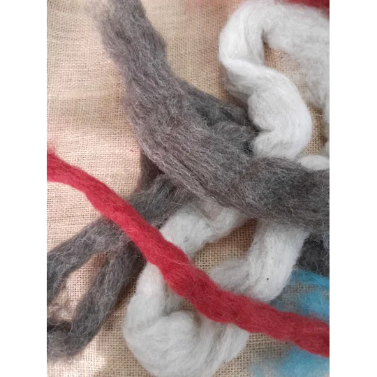 Lucky Dip Bulk Carded Mix of different fibre 100g - wool, mohair & alpaca mix, for weaving, felting