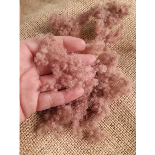 Wool Nepps - tiny balls of wool - hand dyed in terracotta mixed tones