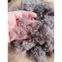 Wool Nepps - tiny balls of wool - hand dyed in smoke grey and brown mixed tones