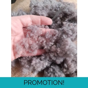 Wool Nepps - tiny balls of wool - hand dyed in smoke grey and brown mixed tones