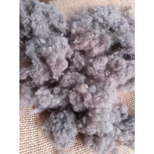 Wool Nepps - tiny balls of wool - hand dyed in smoke grey and brown mixed tones