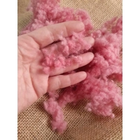 Wool Nepps - tiny balls of wool - hand dyed in rose pink  mixed tones