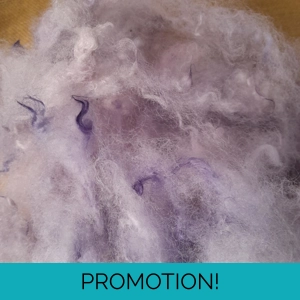 Wool Cloud - pale purple- Perendale wool - hand dyed - 10g