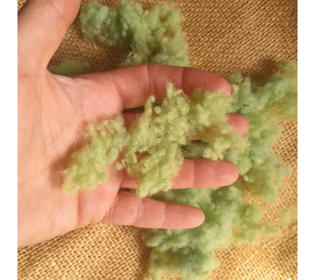Wool Nepps - tiny balls of wool - hand dyed in light green mixed tones