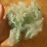 Wool Cloud - pale green - Perendale wool - hand dyed - 10g Wool Cloud - pale green - Perendale wool - hand dyed - 10g