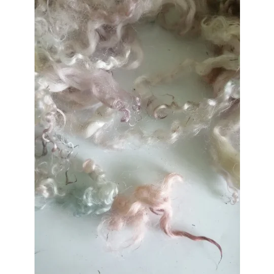 rainbow pastels curly wool, 10g, various breeds of curly wool sheep